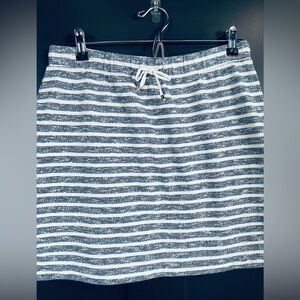 Kenzie Navy/White Striped Midi Skirt SZ L